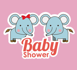 Baby Shower design, vector illustration
