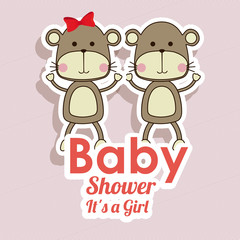 Baby Shower design, vector illustration