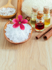 Obraz na płótnie Canvas Sea Salt - Natural Spas Ingredients for skin care.