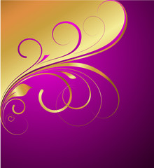 Swirl Floral Holiday Background