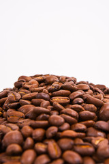 coffee bean on white paper background