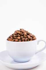 coffee bean on white paper background
