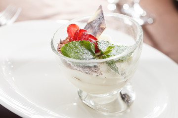 dessert with strawberry