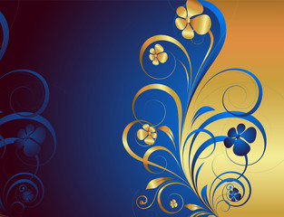 Golden Swirl Ornate Flourish Background