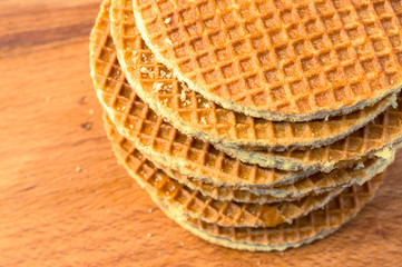 Dutch ruddy waffles top view