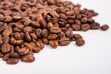 coffee bean on white paper background