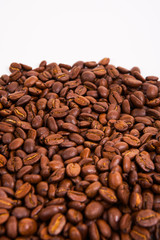 coffee bean on white paper background