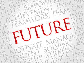 Future word cloud, business concept