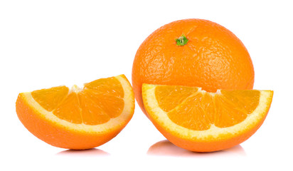 Ripe orange isolated on white background