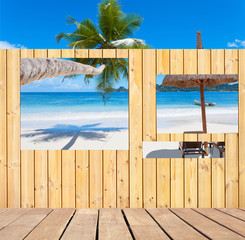 fenêtres ouvertes sur plage des Seychelles
