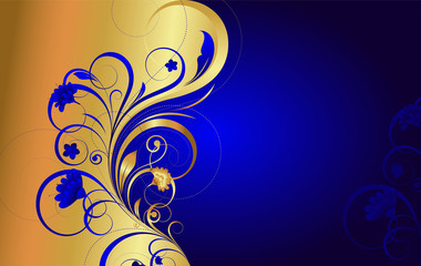 Royal Golden Floral Background