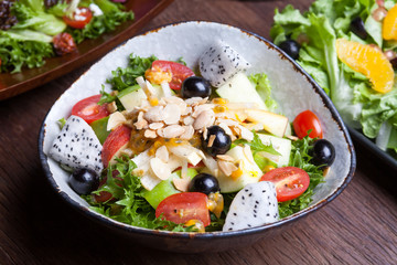 fruit salad in the bowl