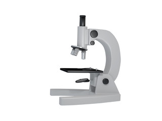 Microbiology Microscope On White