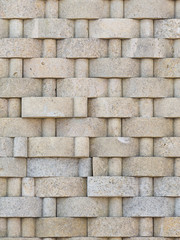 decorative wall of natural stone