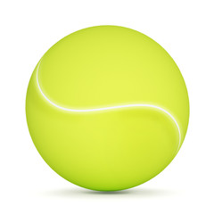 Tennis ball isolated on white background