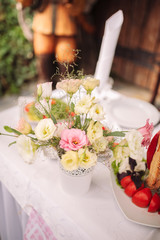 wedding decor at restaurant with all beauty and flowers