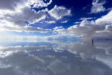 Fotobehang ミラーレイク・ウユニ塩湖の絶景 © san724
