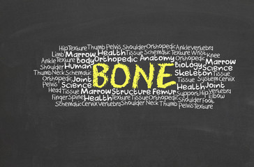 Bone text with overlay text design