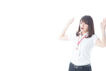 白バックOLポートレート(半袖)