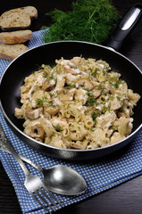 Pasta with mushroom sauce