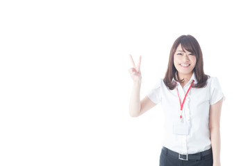 白バックOLポートレート(半袖)