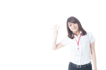 白バックOLポートレート(半袖)