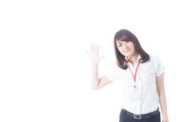 白バックOLポートレート(半袖)