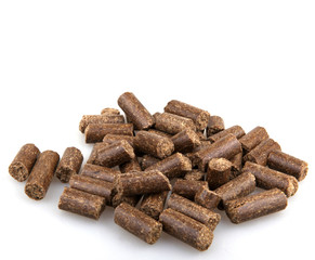 Pet food isolated on white background