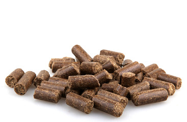 Pet food isolated on white background