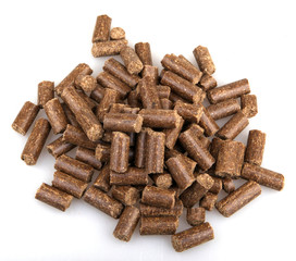 Pet food isolated on white background