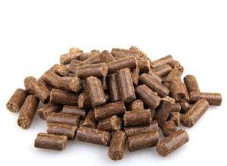Pet food isolated on white background