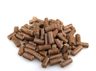 Pet food isolated on white background