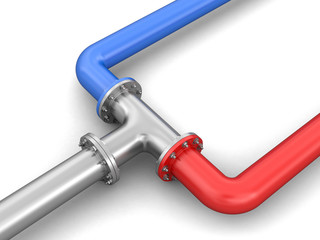 Pipe fitting (clipping path included)