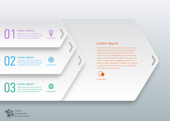 Infographics Vector Background 3-Step Process