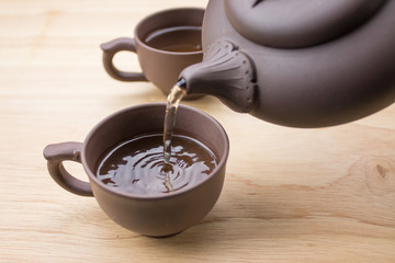 Close Up teapot and teacup