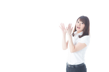 白バックOLポートレート(半袖)