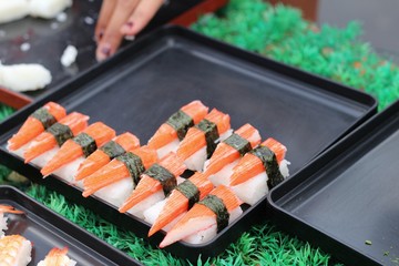Making Japanese sushi traditional - japanese food