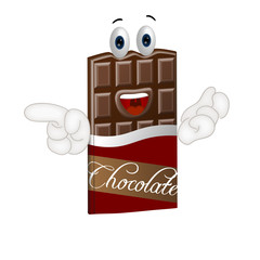Funny chocolate cartoon illustration sweets candy