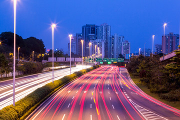 Traffic through the city