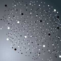 3D mesh contemporary technology abstract object, lattice futuris