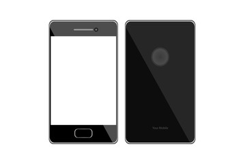 mobile phone  screen isolated on white background