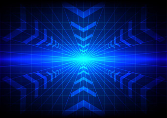 abstract  technology blue light effect and multi arrow  backgrou
