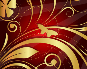 Christmnas Festive Decor Flourish Background