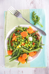 mixed vegetable on bowl