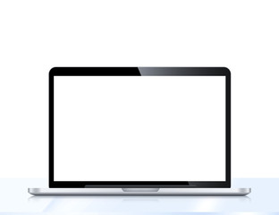 Modern LCD computer monitor (LCD display panel) isolated on white background