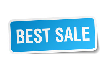 best sale blue square sticker isolated on white