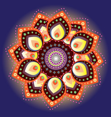 Flower pattern mandala