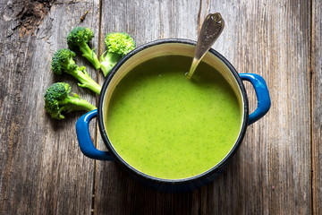 Fresh broccoli soup