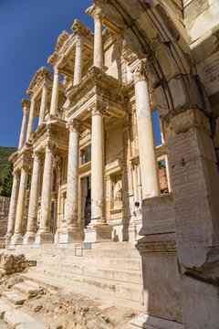 Ephesus. View of the Library of Celsus out of the Augustua Gate