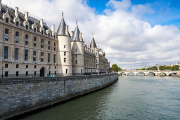 Fototapeta na wymiar Conciergerie is a former royal palace and prison in Paris